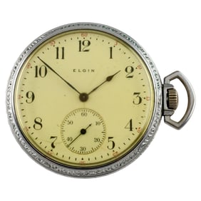 1905 Elgin Antique Nickel Open Face