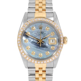Rolex TT Datejust Blue MOP Diamond