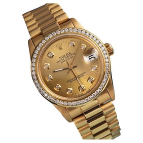 Rolex Presidential 18kt Gold Champagne Diamond
