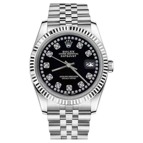 Rolex Ladies Datejust Stainless Steel Black