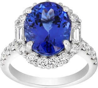 Tanzanite & diamond ring in 18k