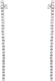 Line diamonds drop earrings, 2.00 carats