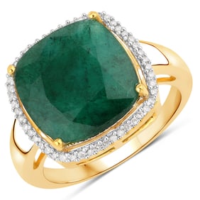 5.14 CT Dyed Emerald and White