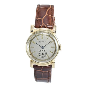 Buren Watch Company 14 Karat Solid