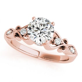 1.15 ctw Certified VS/SI Diamond Antique Ring 18k Rose Gold