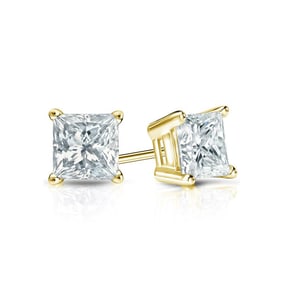Natural 0.62 CTW Diamond Stud Earrings 18K Yellow Gold