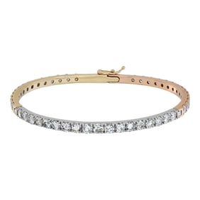 Round brilliant cut diamonds bangle/bracelet, set