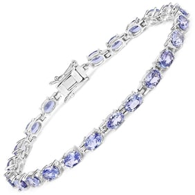 9.68 CT Genuine Tanzanite 14K White
