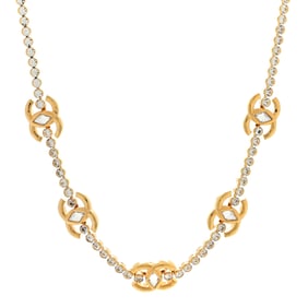 Chanel Metal Crystal CC Marquise Choker