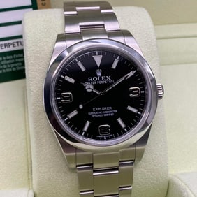 Rolex Explorer 39 Steel Black Dial