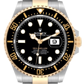 Rolex Seadweller Black Dial Steel Yellow