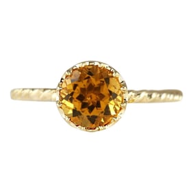 Citrine Ring 14K Yellow Gold
