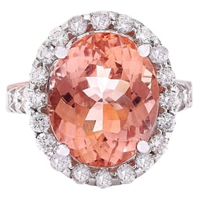13.50 Carat Natural Morganite 14 Karat