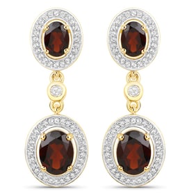 6.30 CT Genuine Garnet and White