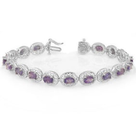 18.0 ctw Tanzanite Bracelet 18k White Gold