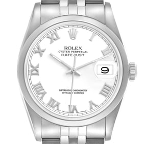 Rolex Datejust 36 White Roman Dial