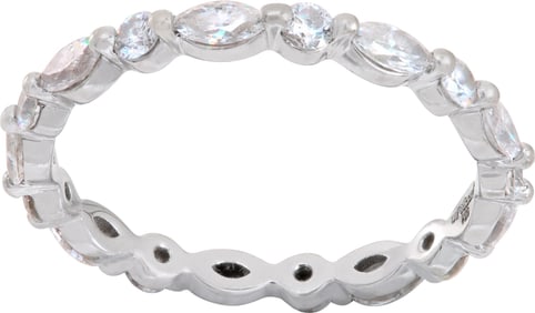 Eternity diamond ring in 18k white