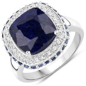 6.46 CT Dyed Sapphire, Blue Sapphire