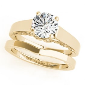 0.75 ctw Certified VS/SI Diamond 2pc Wedding Set 14k Yellow Gold