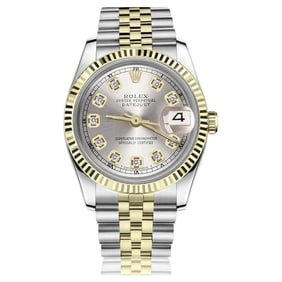 Rolex Datejust Two Tone Silver Color