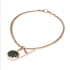 A 9ct Rose Gold Curb Link