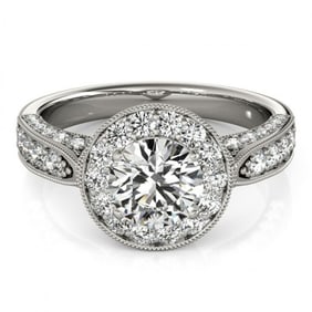 2 ctw Certified VS/SI Diamond Halo Ring 18k White Gold