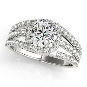 Natural 1 ctw Diamond Solitaire Ring 14k White Gold