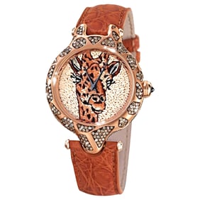 Wristwatch Gold White & Brown Diamonds