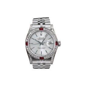 Rolex Datejust Silver Dial Diamond Lugs