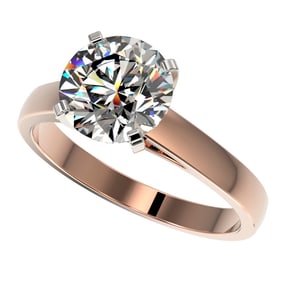2.50 ctw Certified Quality Diamond Engagment Ring 10k Rose Gold