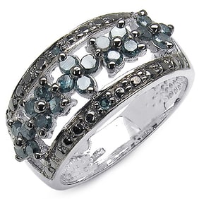 0.62 CT Genuine Blue Diamond 14K