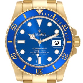 Rolex Submariner Yellow Gold Blue Dial