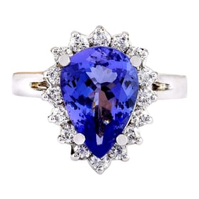 Tanzanite Diamond Ring In 14 Karat