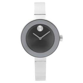 Movado Bold Stainless Steel Black Dial
