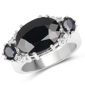 8.62 CT Genuine Black Sapphire &