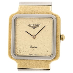 Vintage Longines 18k TT Gold Square