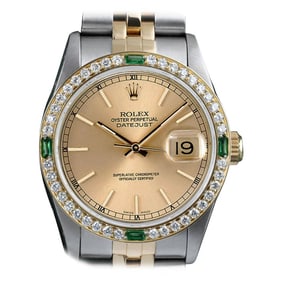 Rolex Datejust Champagne Dial Diamond &
