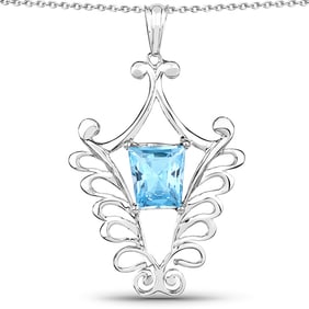 5.68 CT Genuine Swiss Blue Topaz