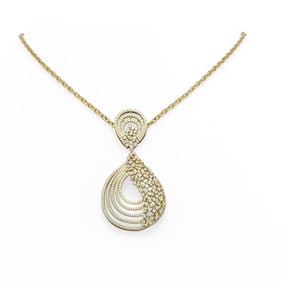 4.41 ctw Diamond Necklace 18K Yellow Gold