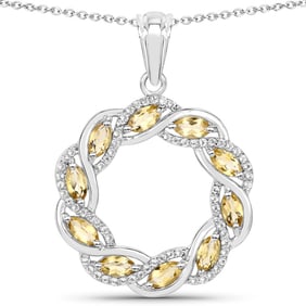 1.73 CT Genuine Citrine and White
