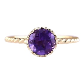 Amethyst Ring 14K Yellow Gold