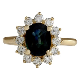 Natural Sapphire 14 Karat Yellow Gold