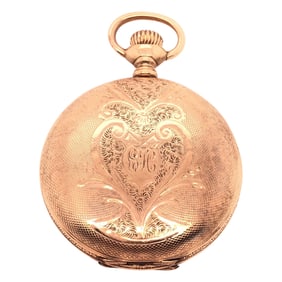 Antique 14 Karat Yellow Gold Engraved
