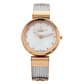 Charriol Forever Crystal White MOP Dial