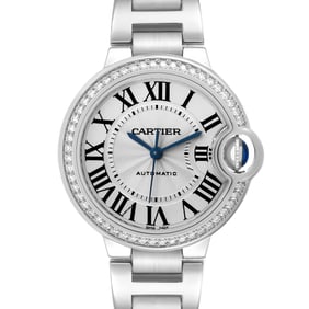 Cartier Ballon Bleu 33mm Steel Diamond