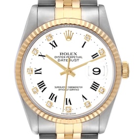 Rolex Datejust Steel Yellow Gold White