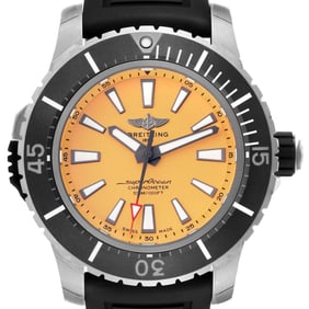 Breitling Superocean Yellow Dial Titanium Watch
