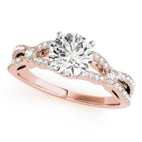 1.35 ctw Certified VS/SI Diamond Ring 18k Rose Gold
