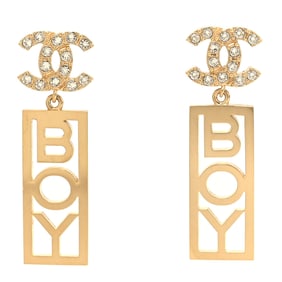 Chanel Metal Crystal CC Boy Drop