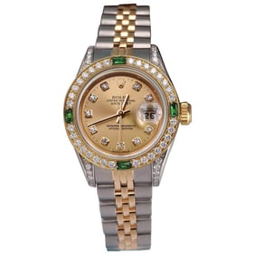 Rolex Datejust Champagne Diamond Dial Bezel